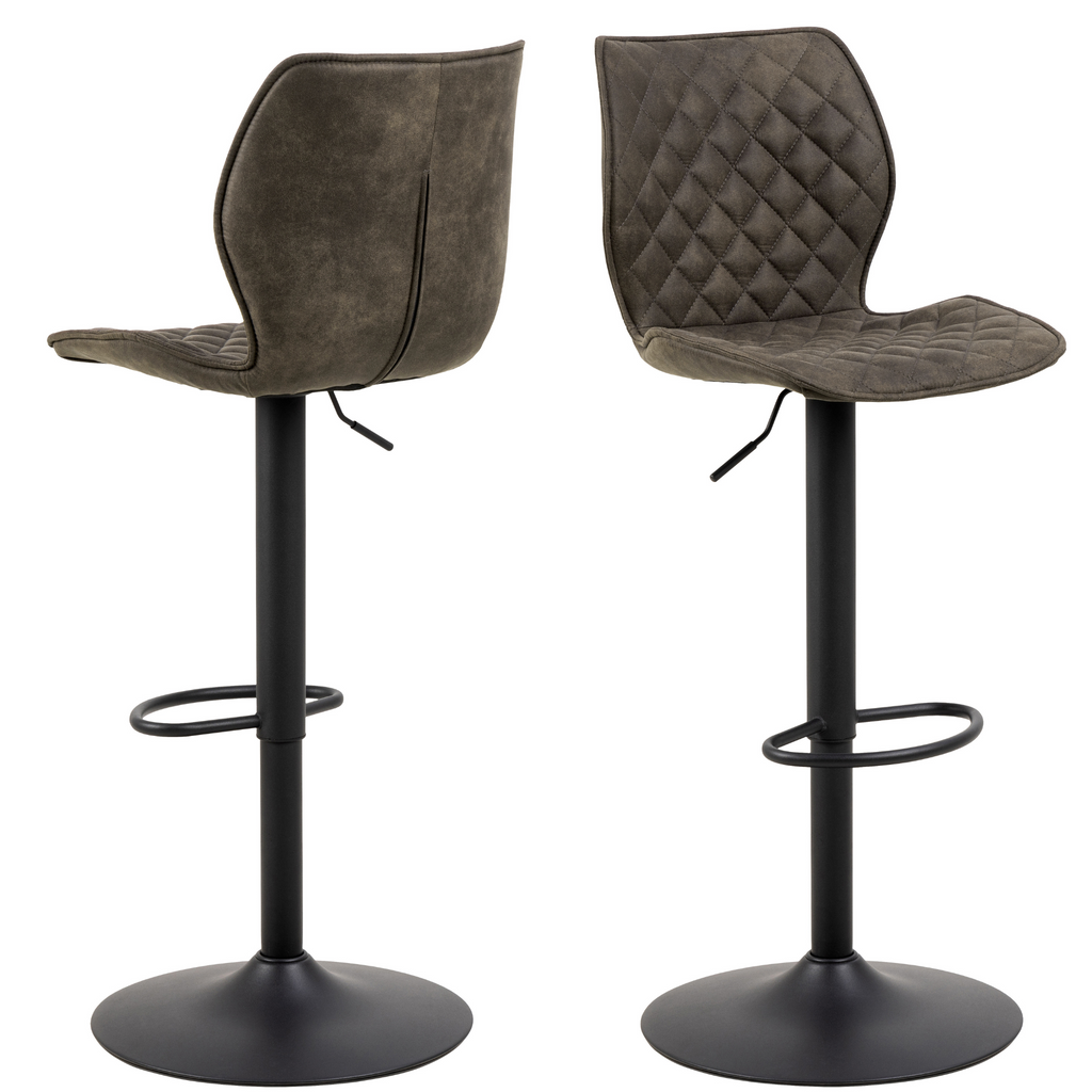 Eleganter Barhocker Anthrazit mit Drehfunktion und Komfort