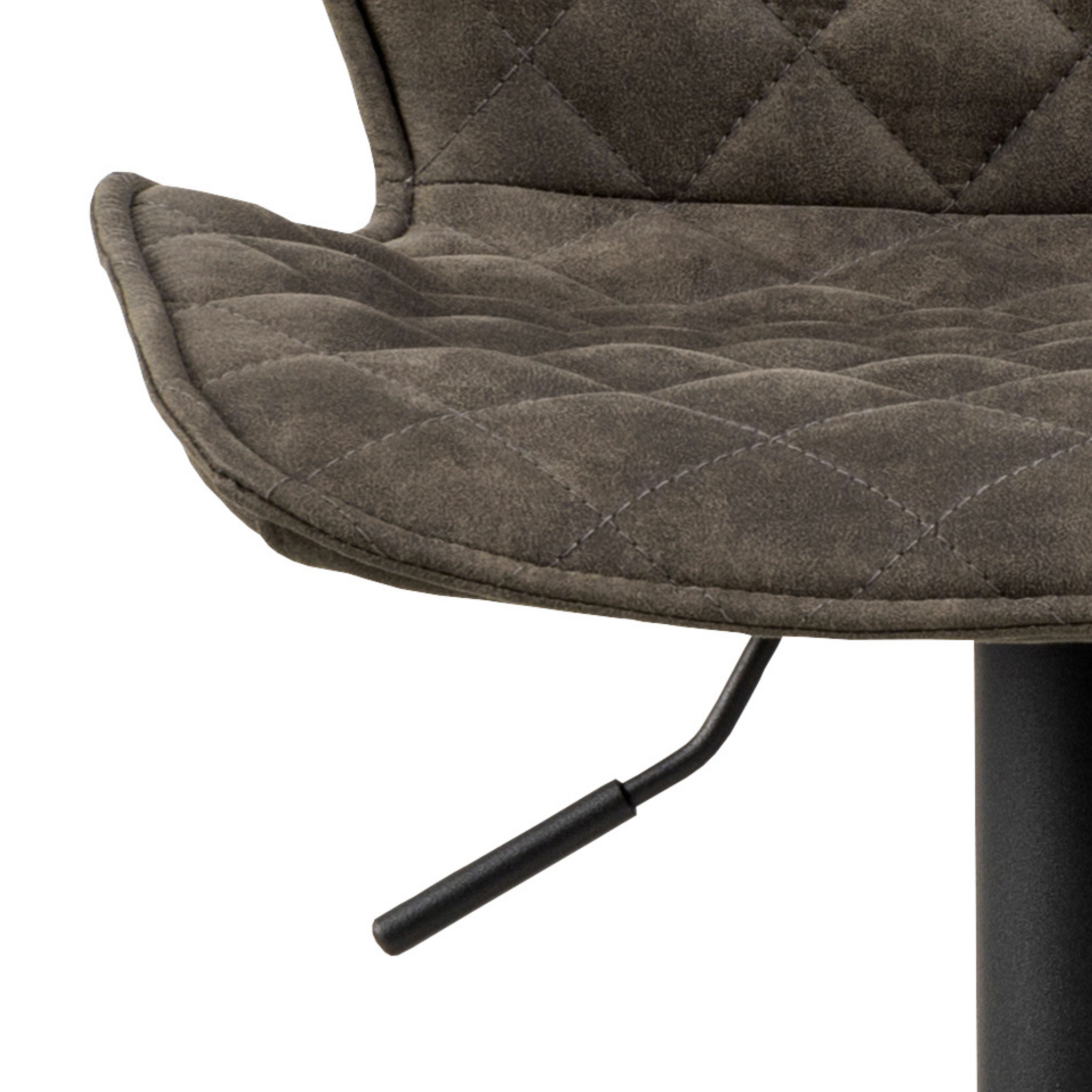 Tabouret de bar élégant en anthracite, pivotant et confortable.