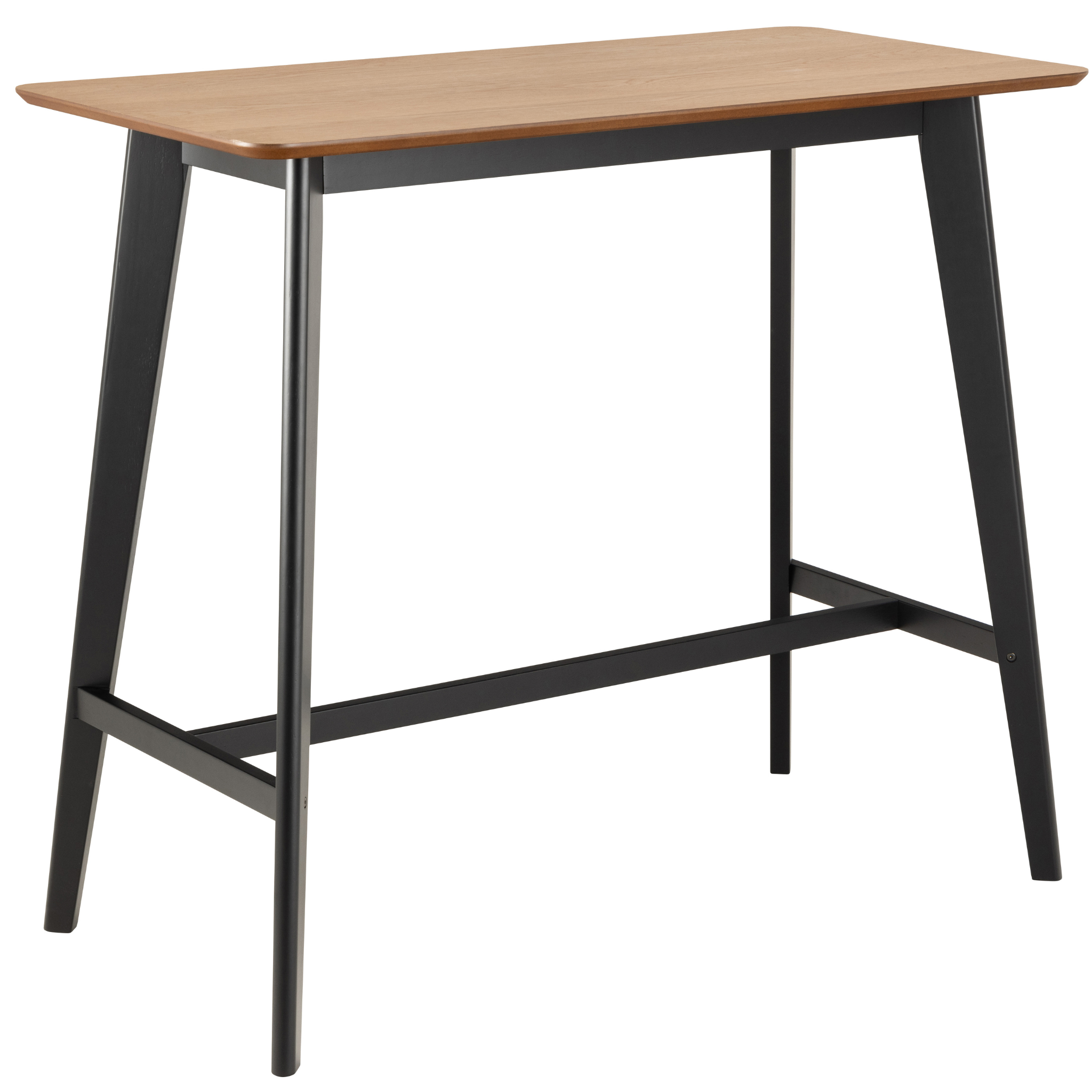 Table de bar Roxby, chêne et noir