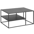 Actona Newton Salontisch Schwarz mit Ablage – moderner Metallrahmen, zeitloses Design für Wohnzimmer