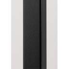 Detailaufnahme Tischbein Newton Salontisch Schwarz – strukturierte matte Oberfläche aus Metall