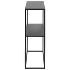 Actona Newton Konsole Schwarz mit Ablage – modernes Metallgestell in mattschwarz, minimalistisches Design