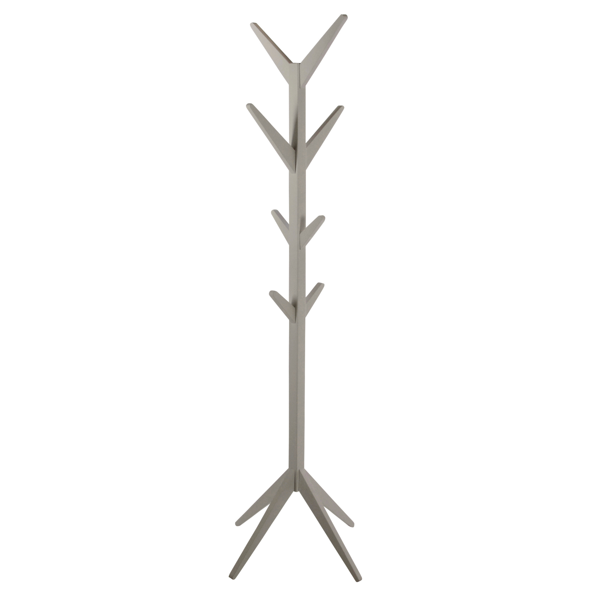 Porte-manteau gris avec surface laquée, moderne