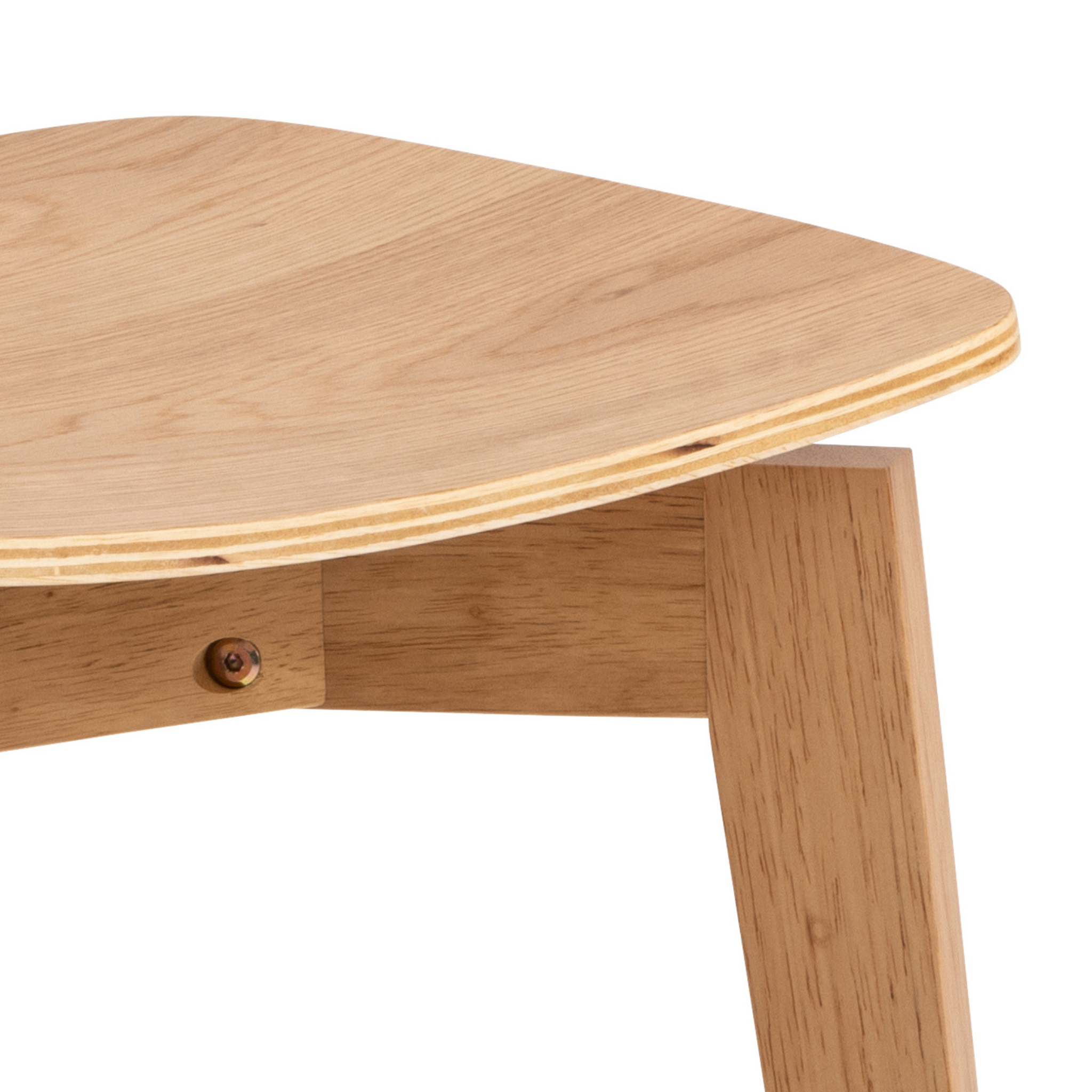 Chaise de salle à manger design en placage chêne avec une touche rétro