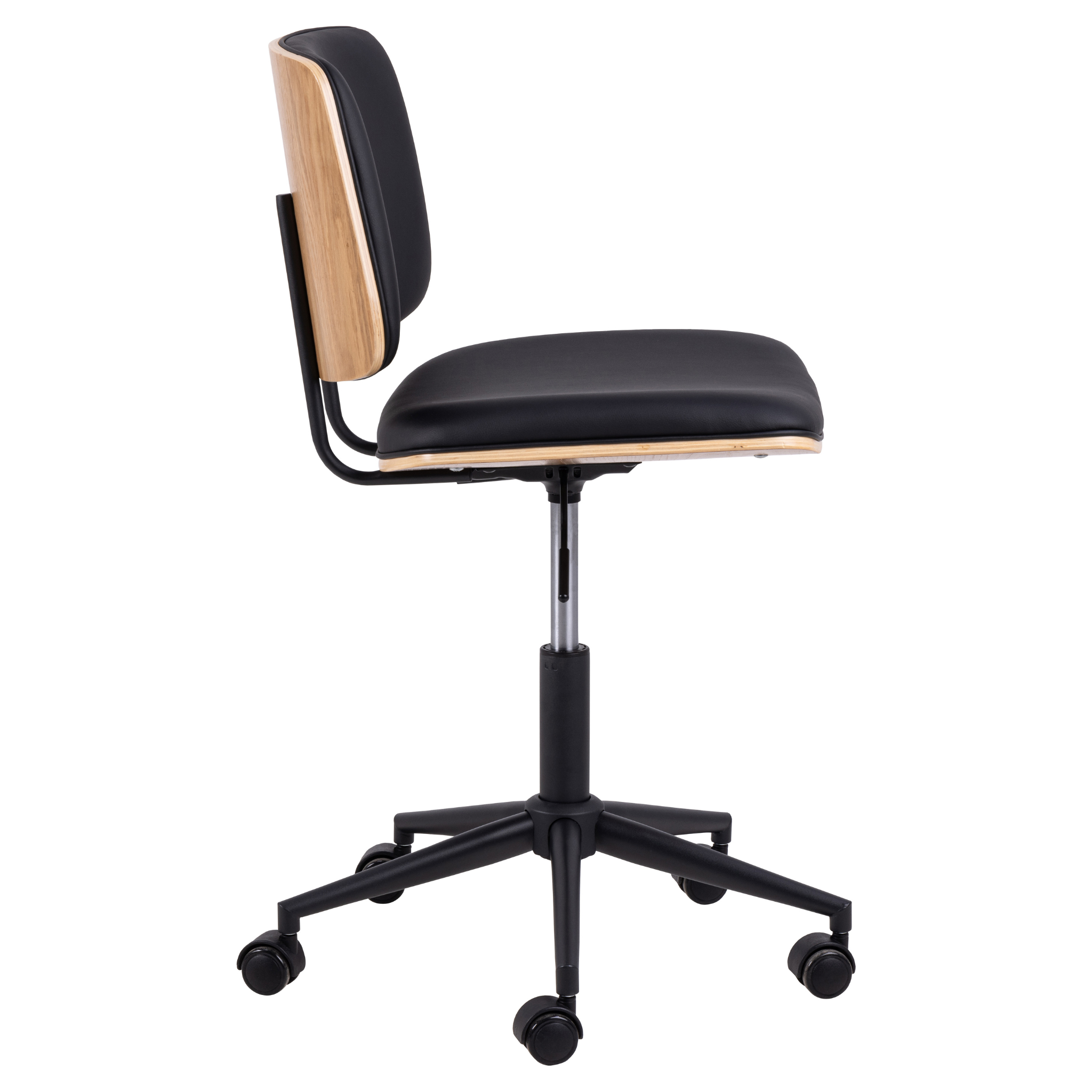 Chaise de bureau en chêne noir réglable en hauteur
