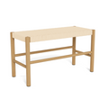 Actona Alvin Bank aus hellem Holz mit geflochtener Sitzfläche in Beige – Skandinavisches Design
