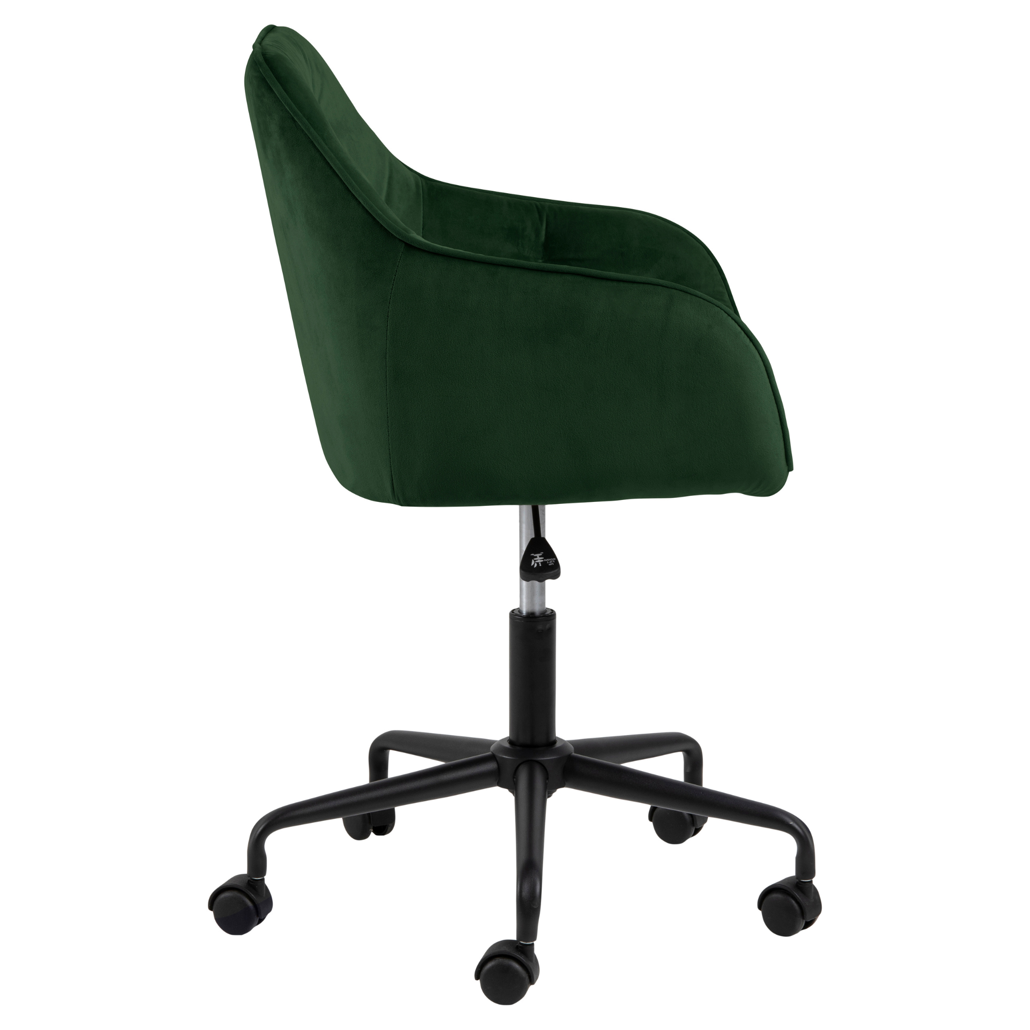 chaise de bureau verte réglable en hauteur avec roulettes