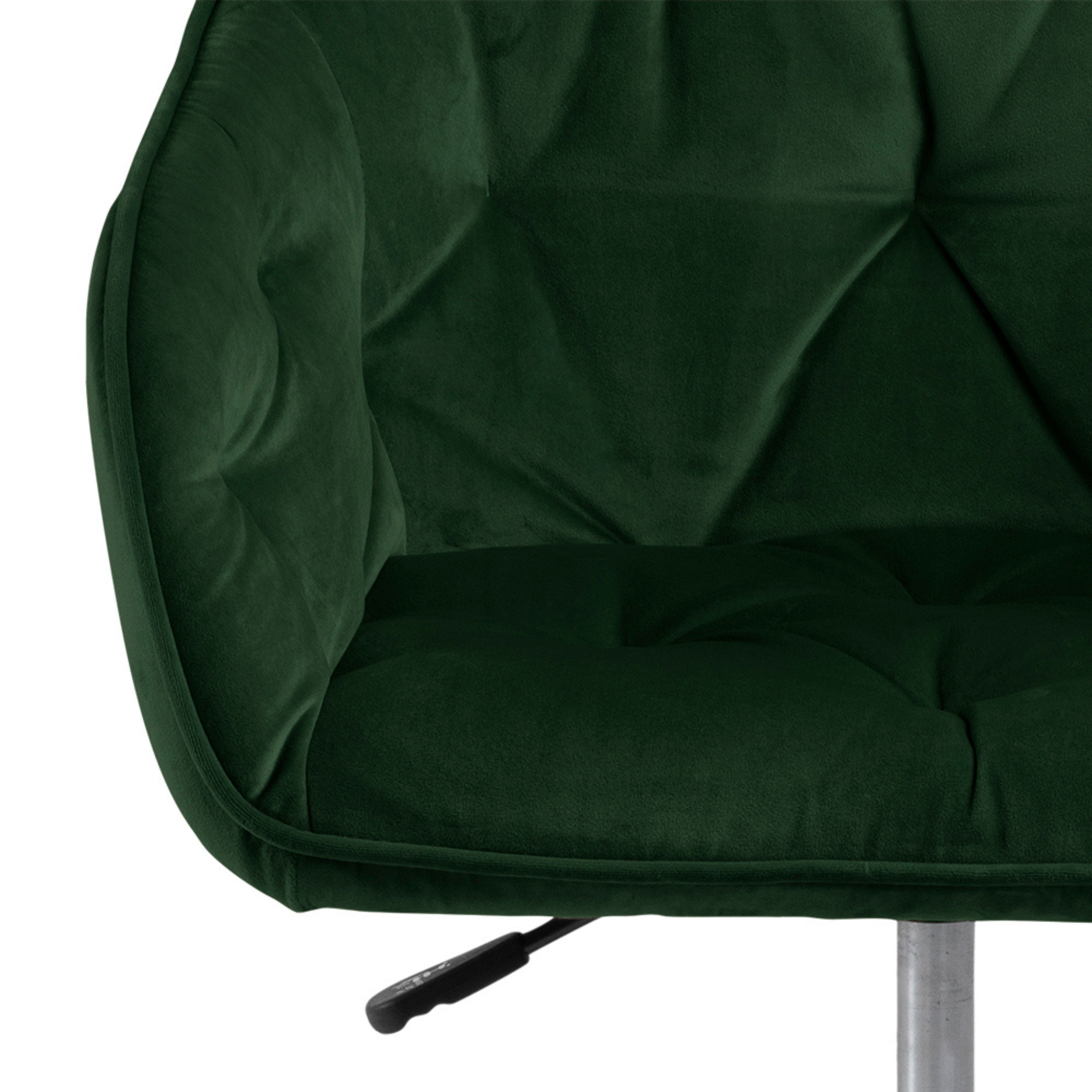 chaise de bureau verte réglable en hauteur avec roulettes