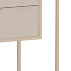Actona Seaford Regal hoch in Beige mit Holzschublade und schlanken Metallbeinen – modernes Scandinavian Design