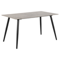 Actona Wicklow Esstisch mit grauer Betonoptik-Tischplatte und schwarzen Metallbeinen, modernes Scandinavian Design