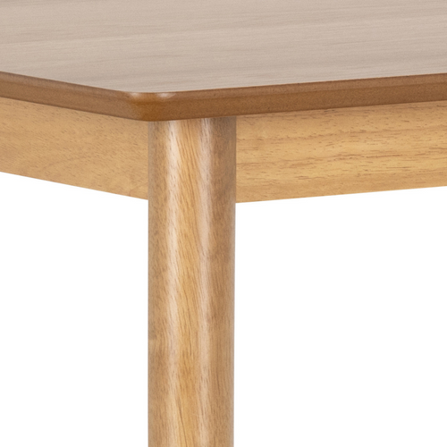 Detailaufnahme Bartisch Barlow von Actona – Tischbein und Tischplatte aus hellem Naturholz