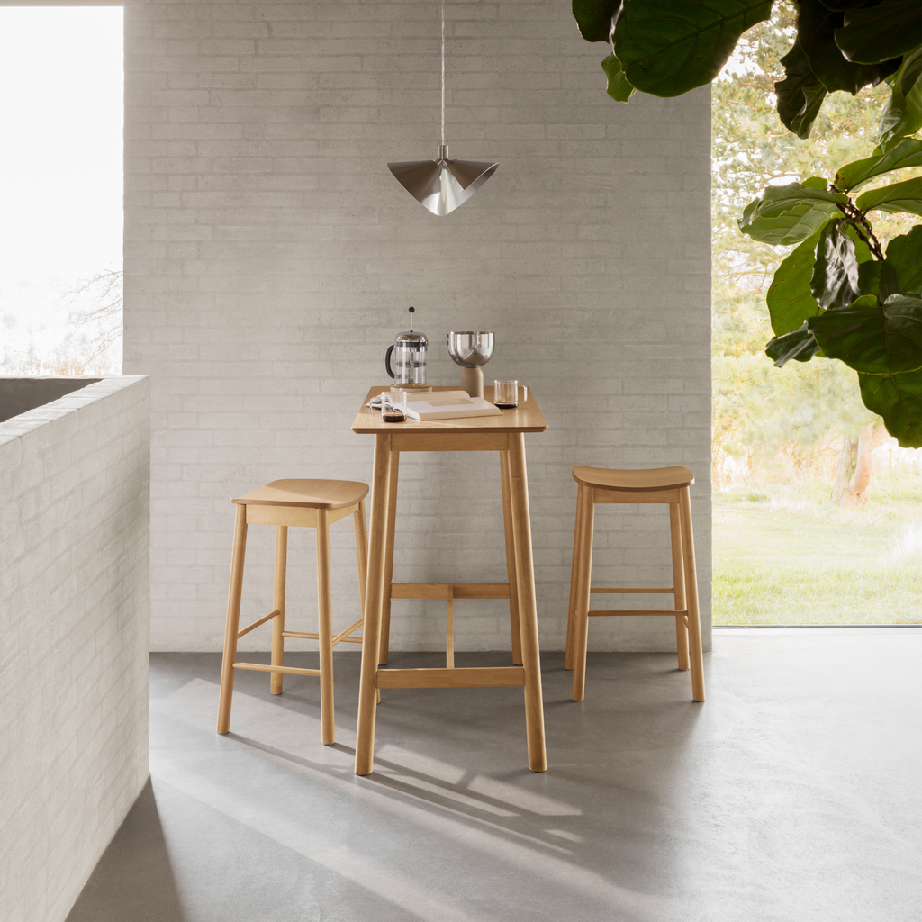 Tabouret de bar Barlow en chêne sans dossier