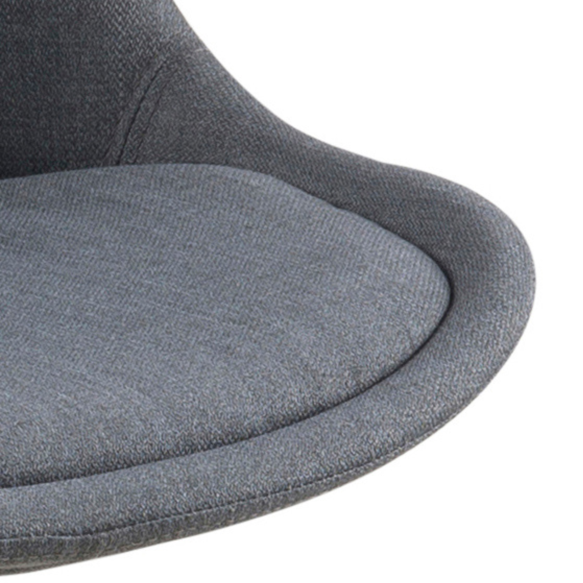 Chaise de salle à manger gris foncé avec pieds en bois de style scandinave