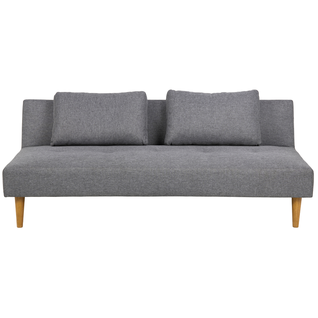 Canapé-lit gris clair avec dossier réglable