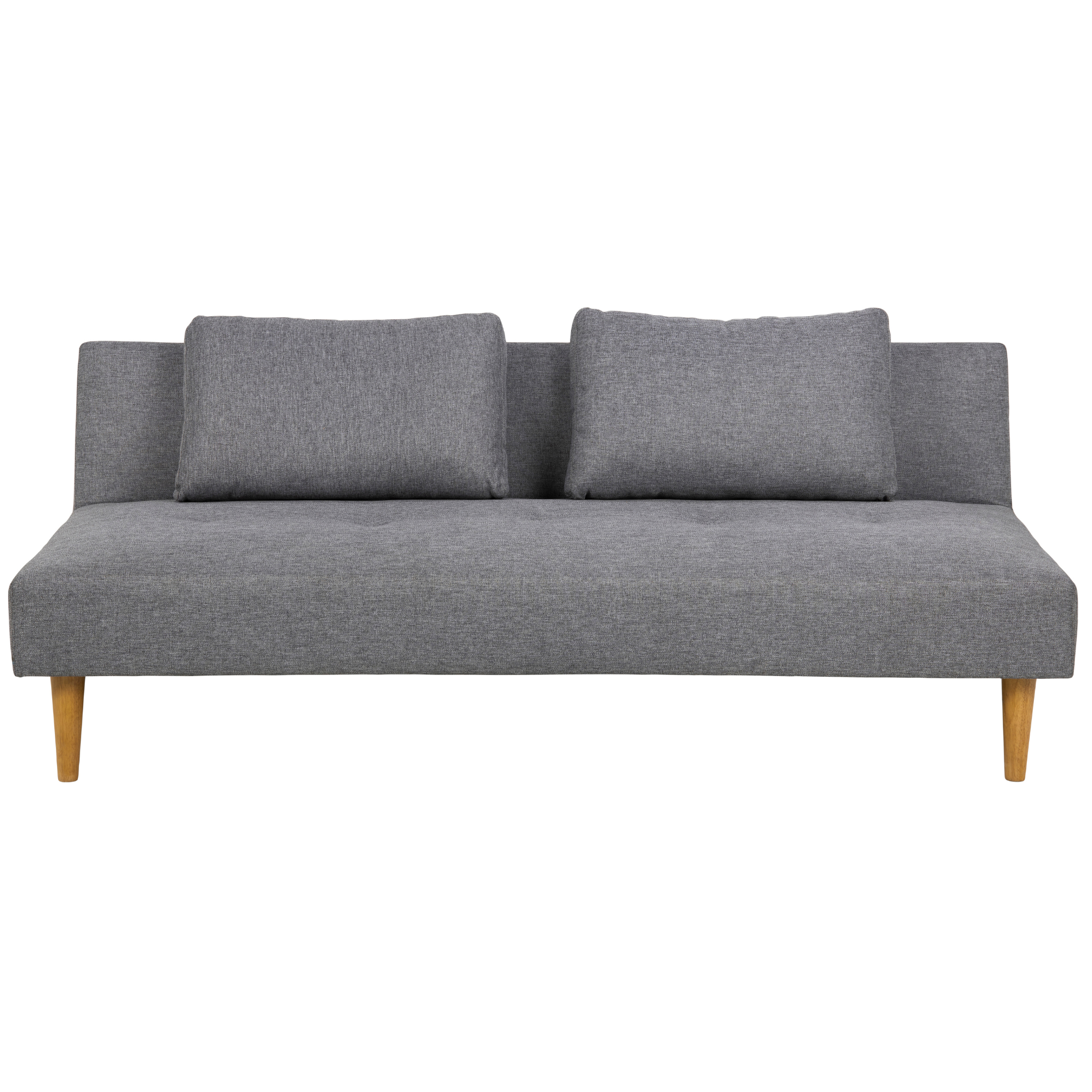 Canapé-lit gris clair avec dossier réglable