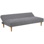 Actona Lucca Bettsofa in Hellgrau mit Holzbeinen, modernes Schlafsofa in Scandinavian Design