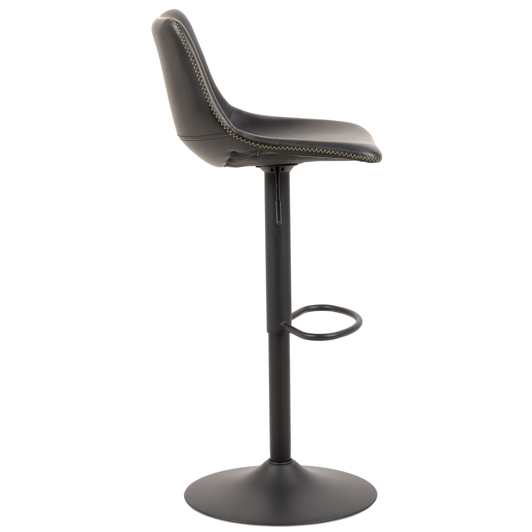 Tabouret de bar noir style vintage avec fonction pivotante