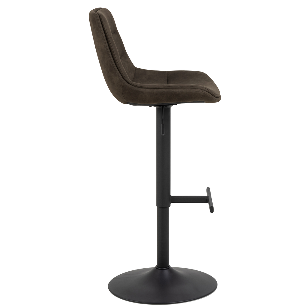 Tabouret de bar style vintage anthracite avec fonction pivotante