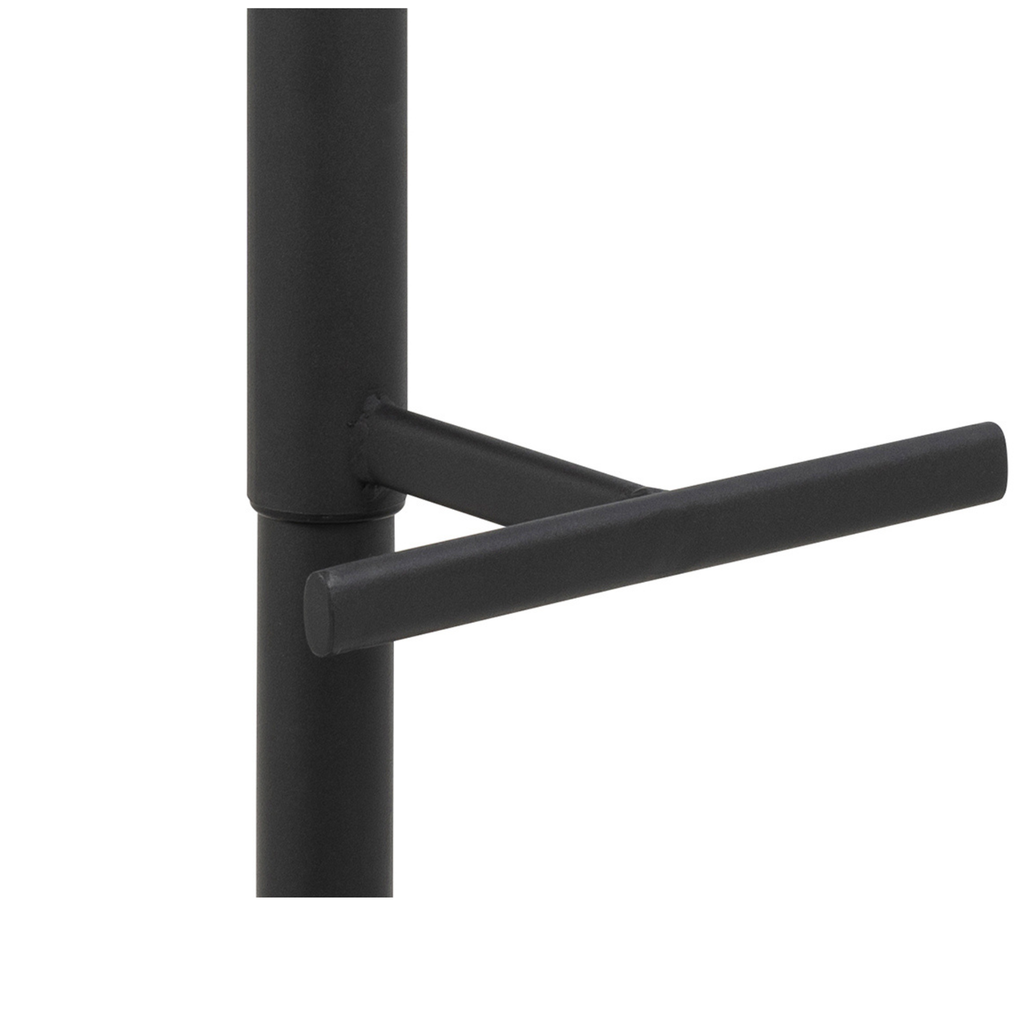 Tabouret de bar style vintage anthracite avec fonction pivotante