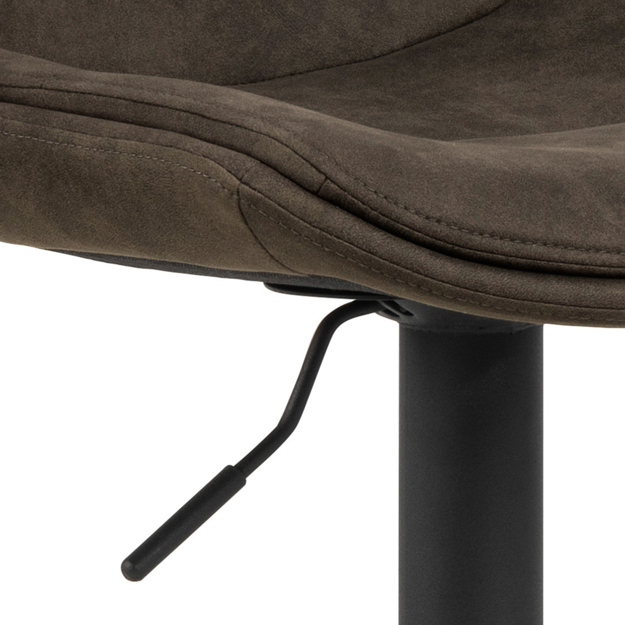 Tabouret de bar style vintage anthracite avec fonction pivotante