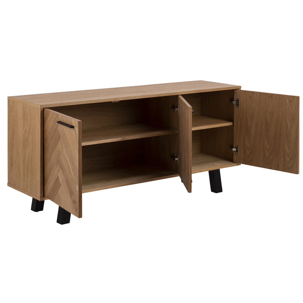 Buffet intemporel en placage chêne