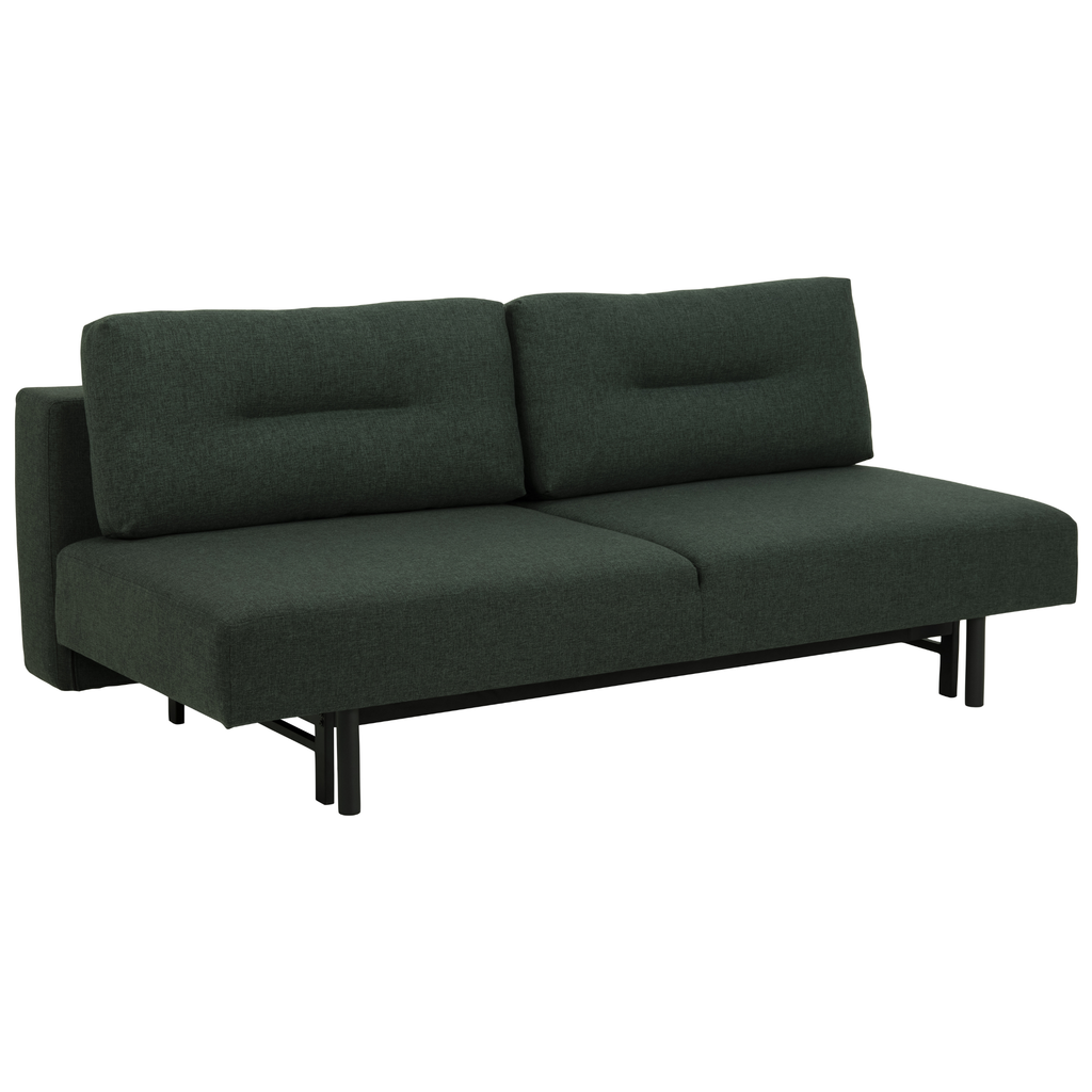 Canapé-lit vert avec dossier rabattable