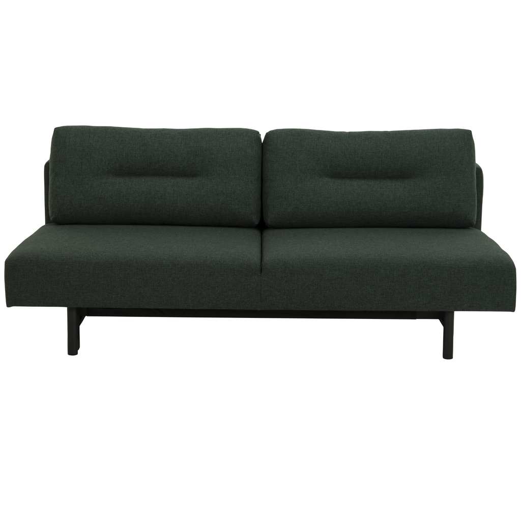 Canapé-lit vert avec dossier rabattable