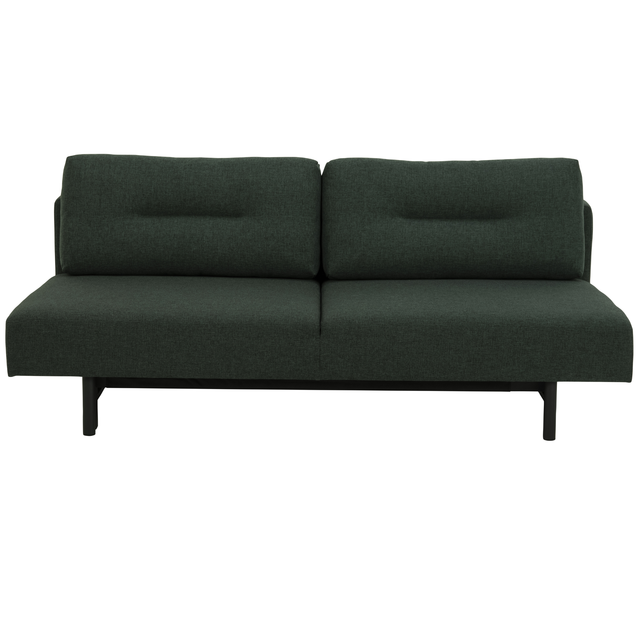 Canapé-lit vert avec dossier rabattable