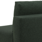 Actona Malling Bettsofa in Grün – Detailansicht Rückenlehne und Sitzfläche aus grünem Strukturstoff