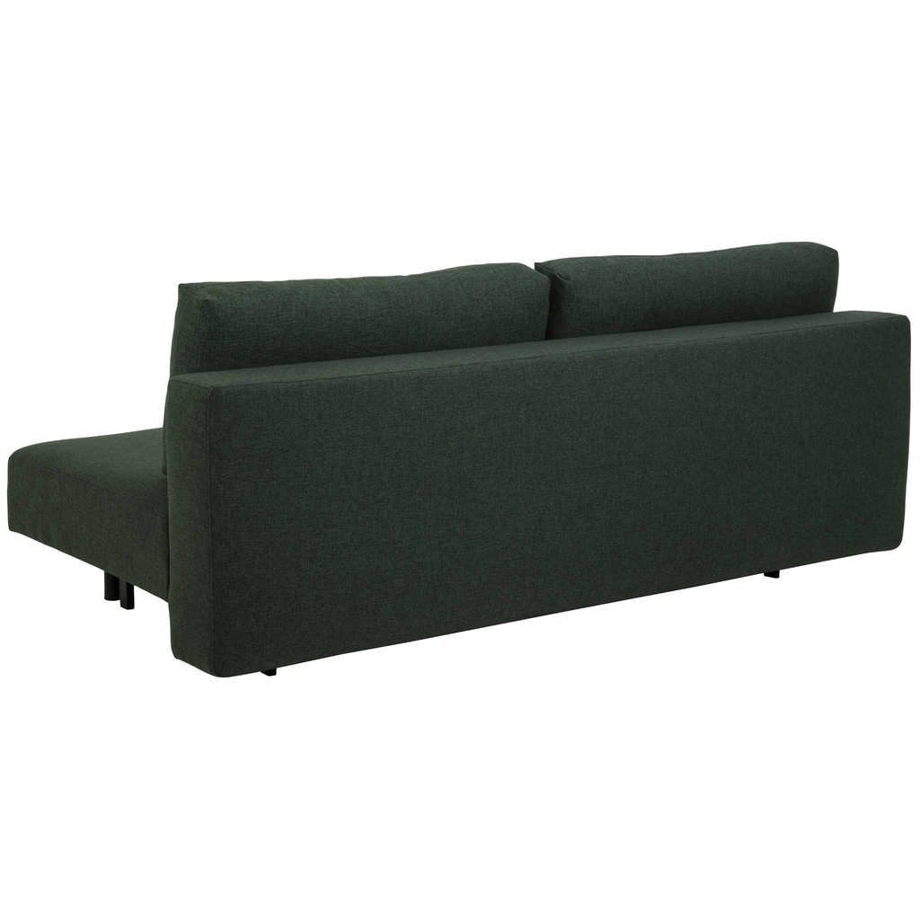 Canapé-lit vert avec dossier rabattable