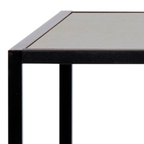 Actona Seaford Bartisch Schwarz 120x60x105cm – Detailansicht Tischplatte und Metallgestell