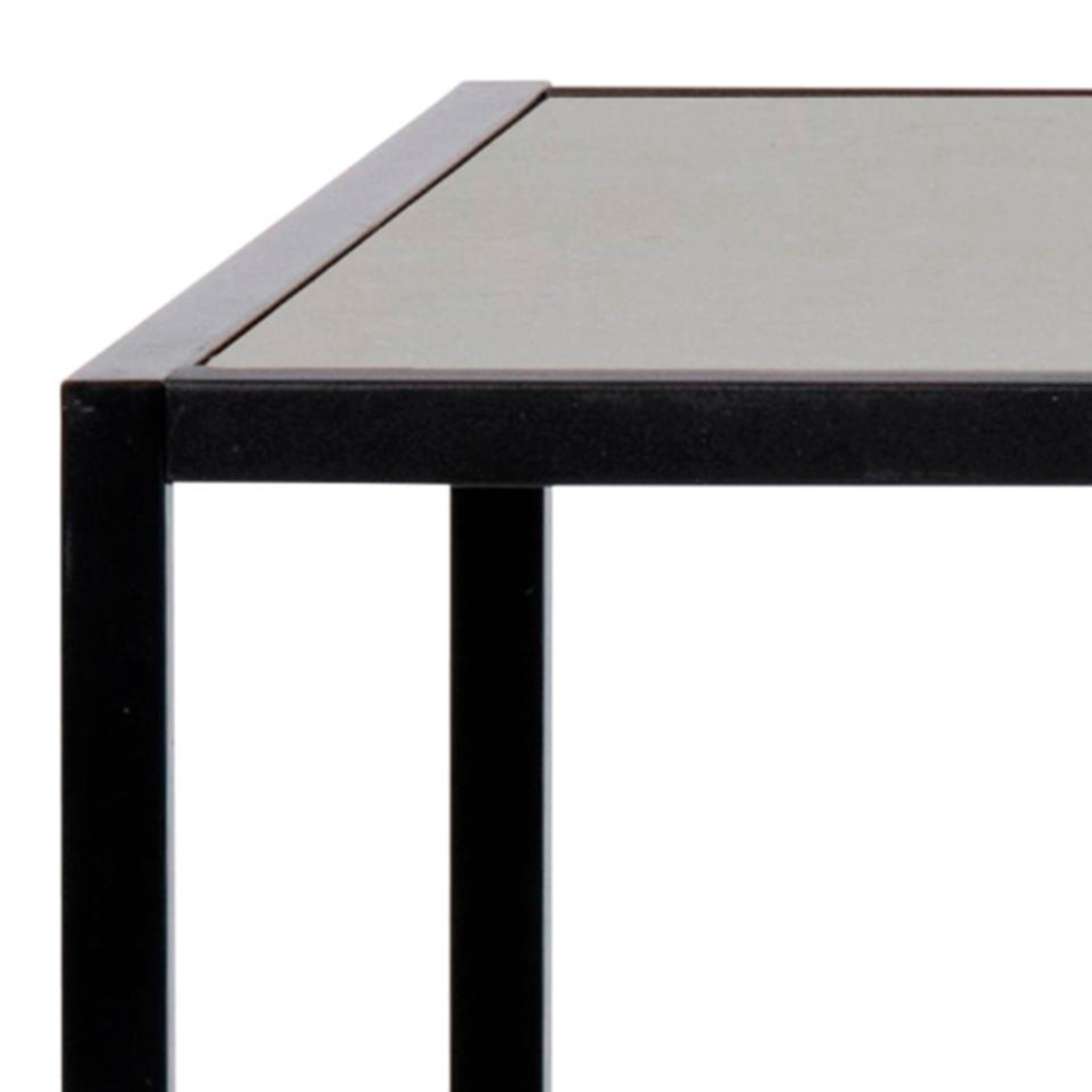 Table de bar avec cadre en acier noir