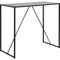 Actona Seaford Bartisch Schwarz 120x60x105cm mit Metallgestell und Marmoroptik-Tischplatte
