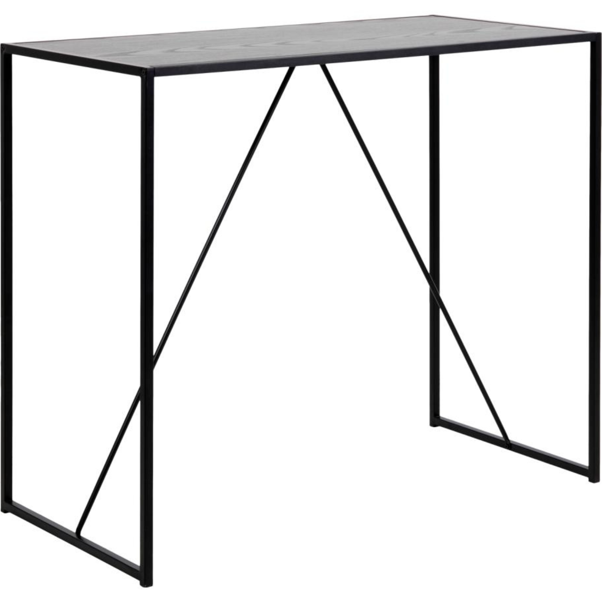 Table de bar avec cadre en acier noir