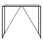 Actona Seaford Bartisch Schwarz 120x60x105cm – moderner Stehtisch mit schlankem Metallgestell