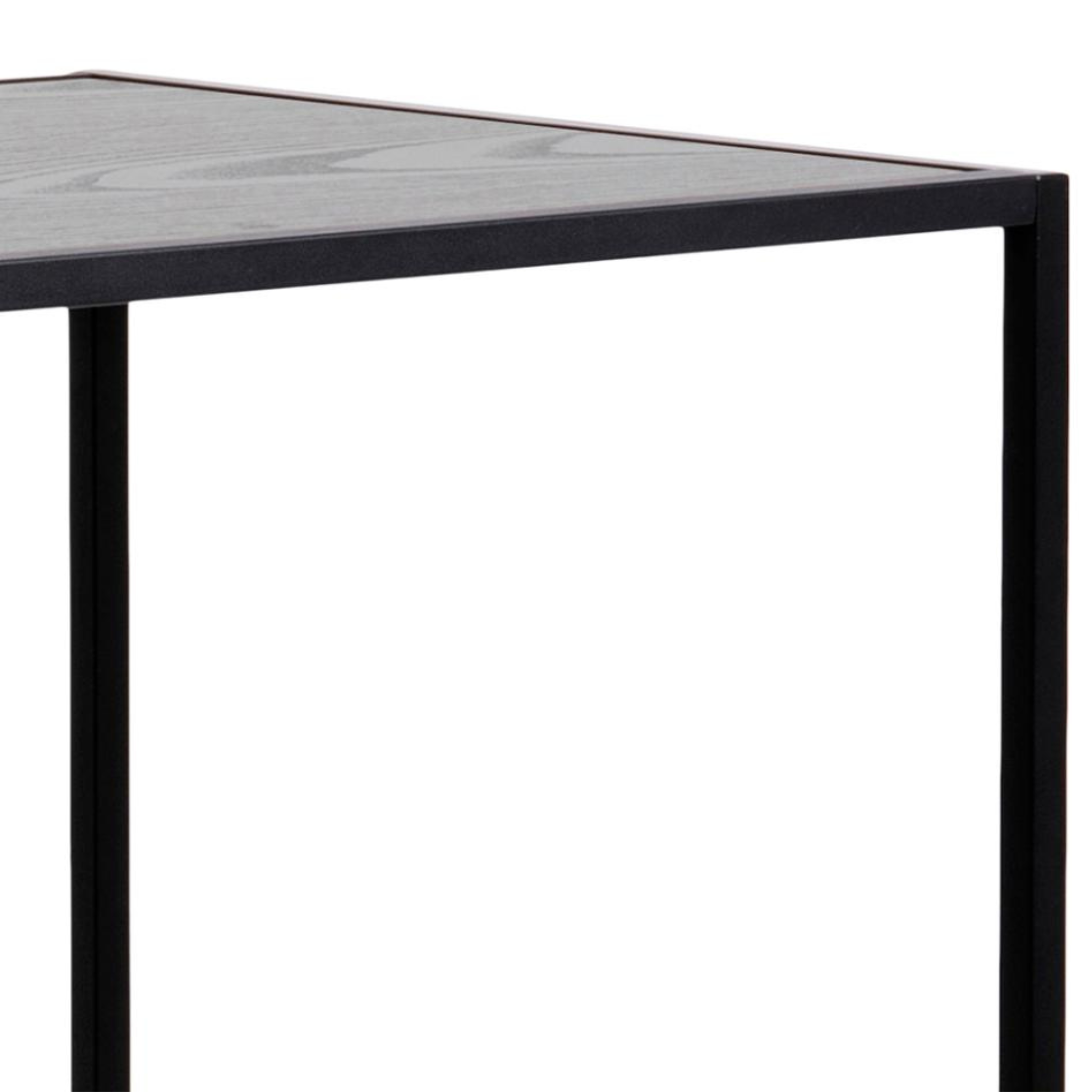 Table de bar avec cadre en acier noir