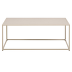 Actona Seaford Salontisch in Grau-Beige – moderner Metalltisch mit schlankem Rahmen und rechteckiger Tischplatte