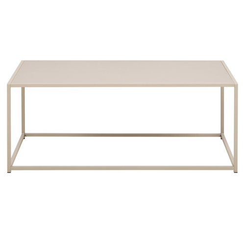 Actona Seaford Salontisch in Grau-Beige – moderner Metalltisch mit schlankem Rahmen und rechteckiger Tischplatte