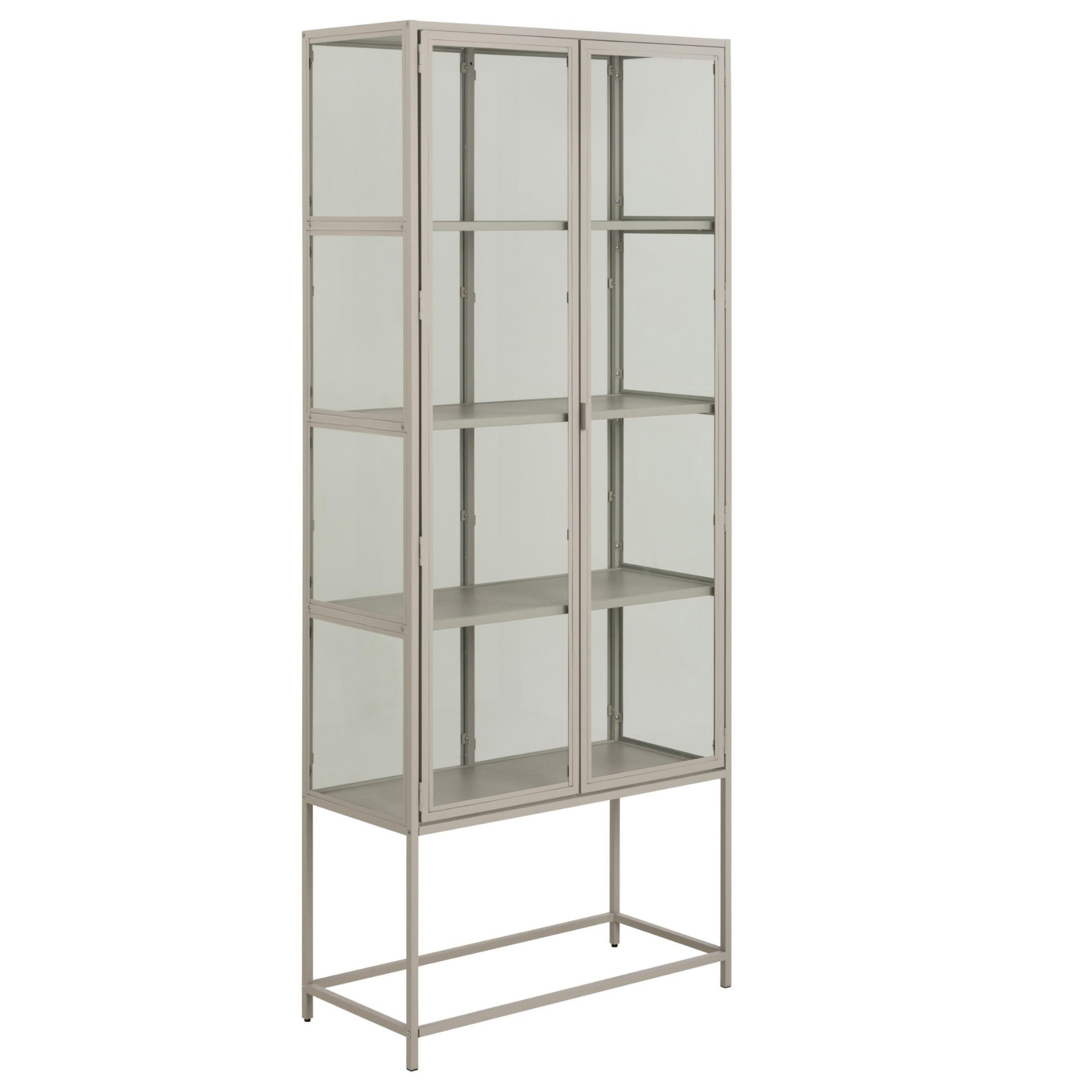 Vitrine à 2 portes grise