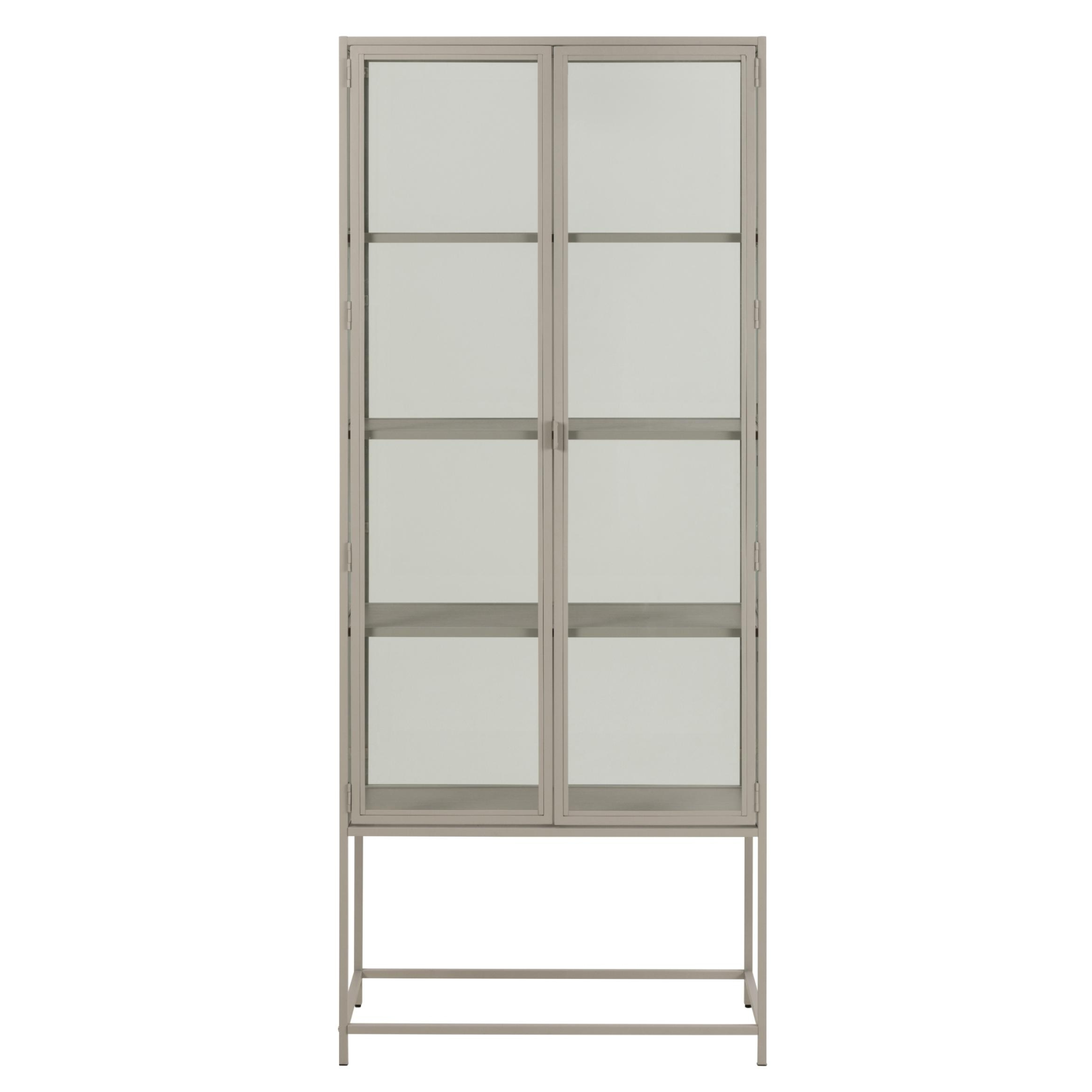 Vitrine à 2 portes grise