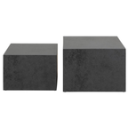Actona Satztisch Dice in Schwarz – 2er-Set aus modernem Beton-Optik Design