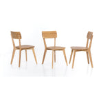 Drei Holzstühle "Noci" aus massiver Eiche in modernem Scandinavian Design, Seitenansicht