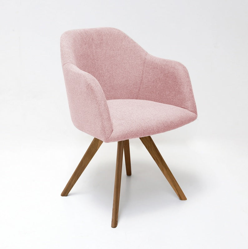 chaise pivotante rose