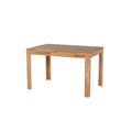 Massiver Esstisch Pedro 140 cm aus hellem Eichenholz mit stabilen Beinen, modernes Scandinavian Design