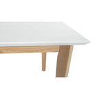 Bonny Auszugstisch 120-165 cm in Weiss mit Eichenholz-Gestell, Detailansicht Tischplatte und Beine