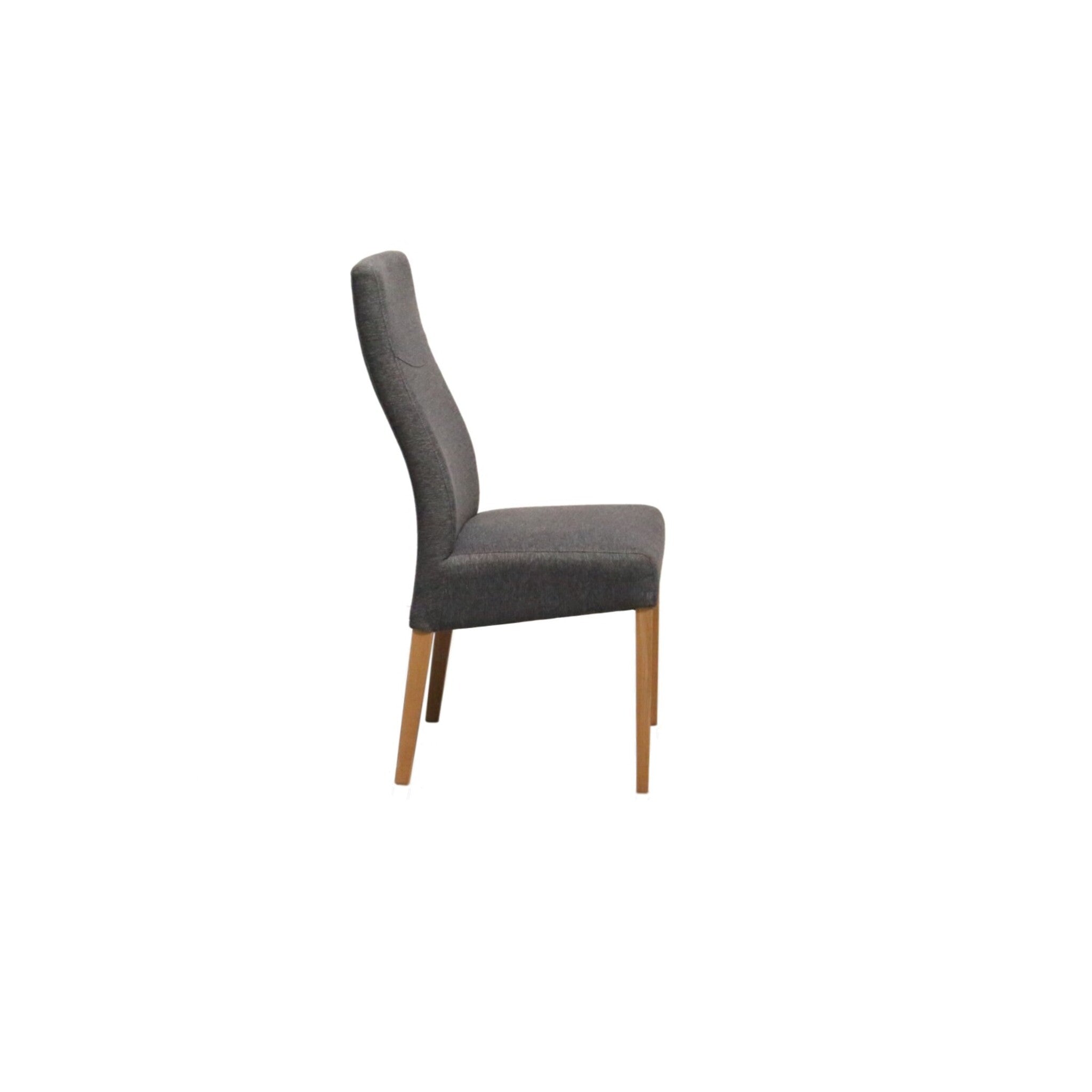 Stuhl anthrazit mit Gestell Eiche massiv