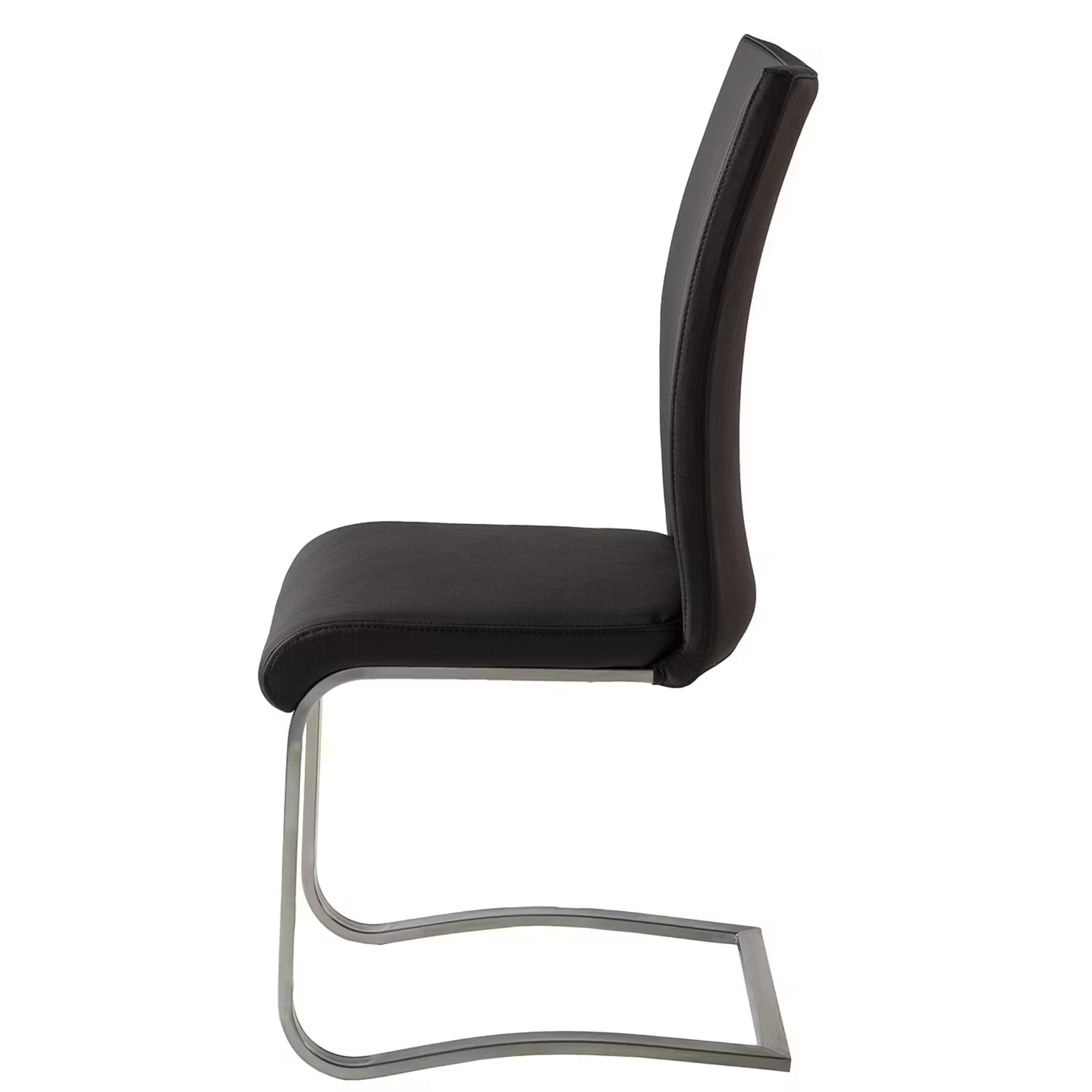 Stuhl in Echtleder schwarz