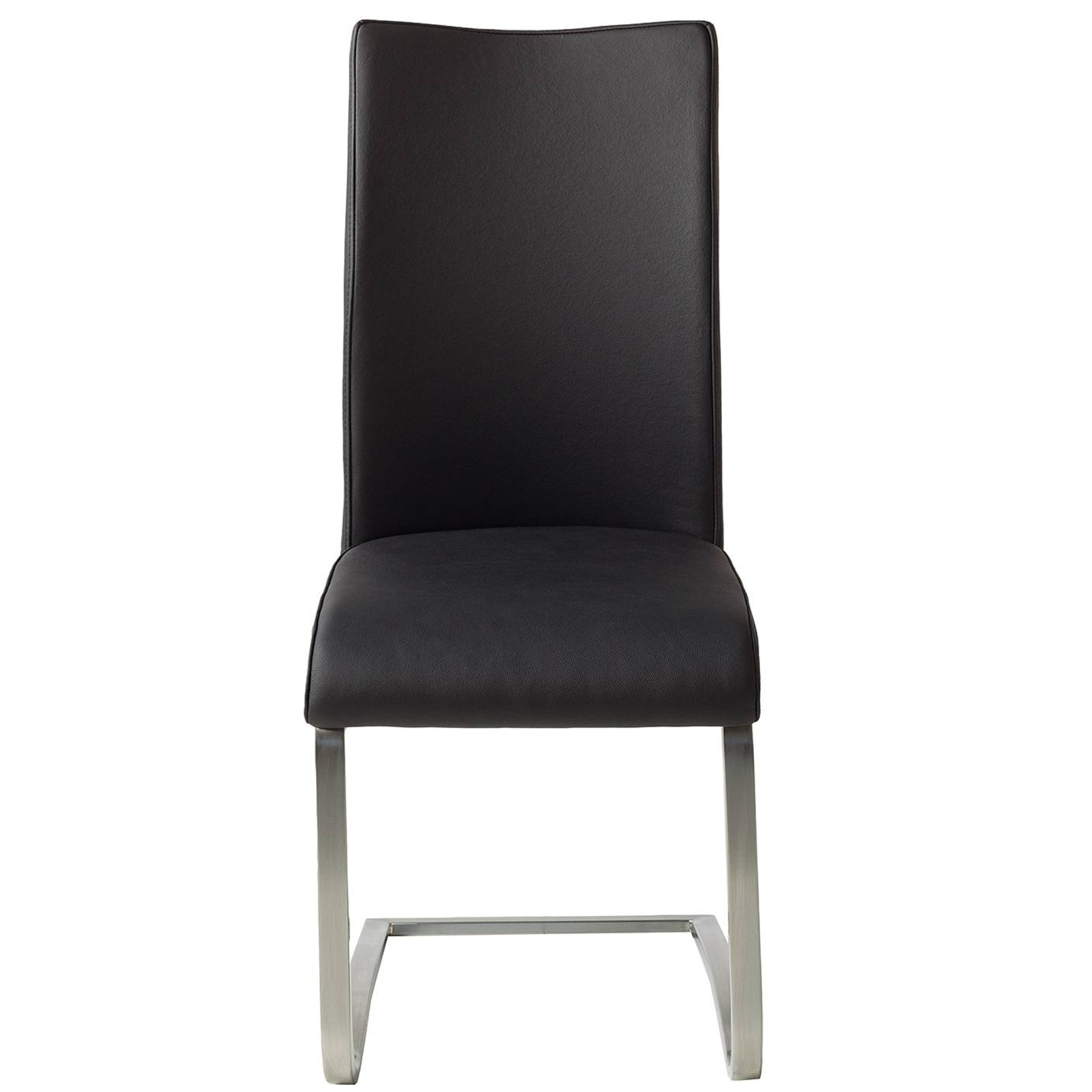 Stuhl in Echtleder schwarz