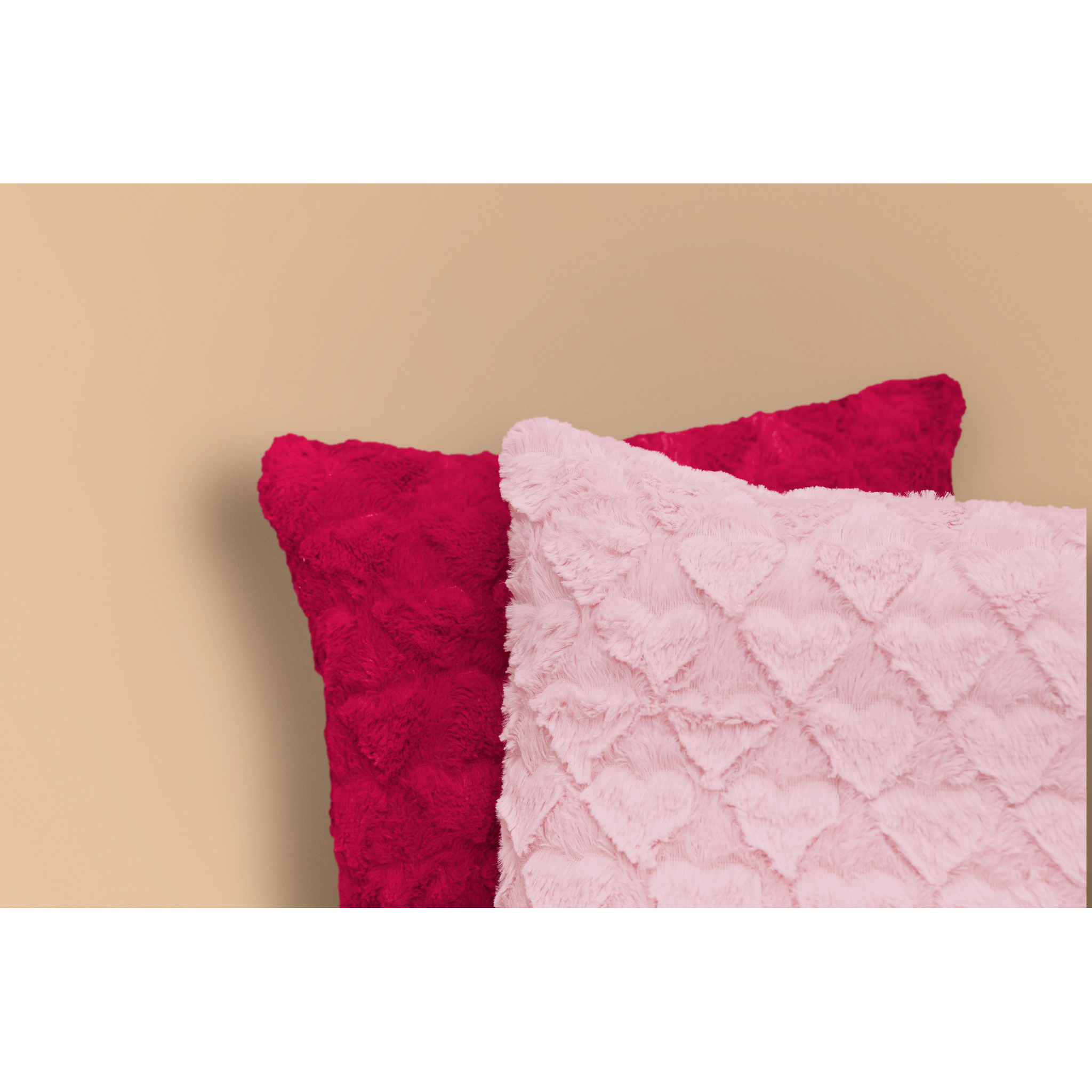 Coussin Cœurs Doux, blanc, 50x50