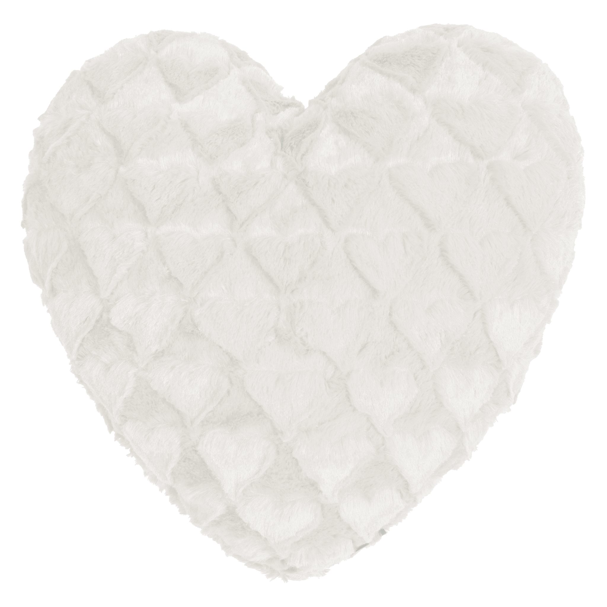 Coussin en forme de cœur, blanc, 40 x 35 cm